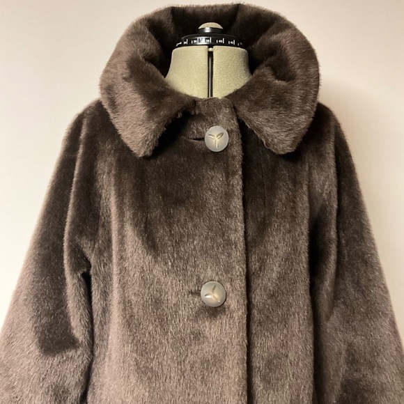 Vintage Jacrotta by Jacob Crowley Dynel & Mohair Faux Fur Swing Coat – 1960s - Picture 4 of 13